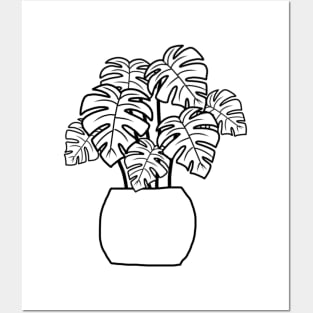 Color In Monstera Posters and Art